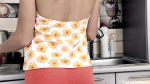 WeAreHairy - Alecia Fox - Flower Top Orange Sweats