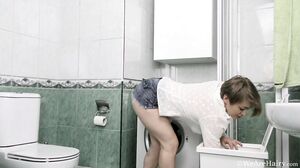 WeAreHairy - Yulenka Moore - Silver Tube Denim Shorts