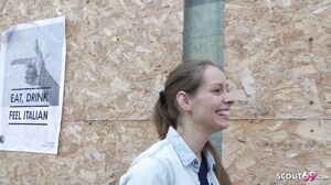 Petite German student casted on street