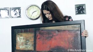 WeAreHairy - Elena V - Purple Toy Black Stockings