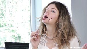 WeAreHairy - Elena V - Black Vibe White Chair