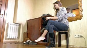 WeAreHairy - Elena May - Grey Parka