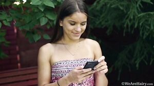 WeAreHairy - Evelina Darling - Red Panty Pink Dress