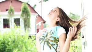 WeAreHairy - Evelina Darling - Black Chair Denim Shorts