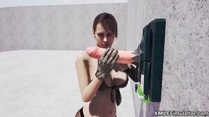 Quiet blowjob and handjob on huge dick