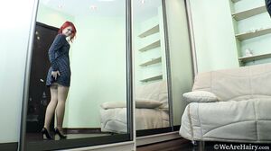 WeAreHairy - Ishtar - Blue Plaid Blue Lingerie