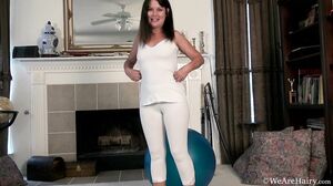 WeAreHairy - Kelly Lima - Blue Ball White Tights