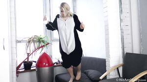 WeAreHairy - Jill - Striped Bed White Costume