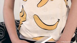 WeAreHairy - Julia Moore - Banana Top Striped Skirt