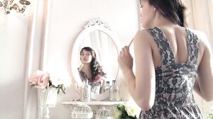 WeAreHairy - Ksenia Yankovskaya - White Bed Grey Dress