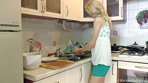 WeAreHairy - Kira S - Kitchen Cooking