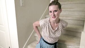 WeAreHairy - Kiss Montress - White Blouse Blue Skirt