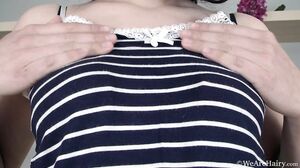 WeAreHairy - Kristina Amanda - Blue Shirt Denim Shorts