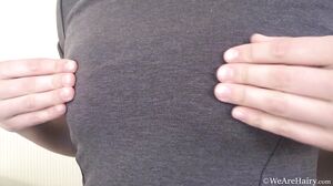 WeAreHairy - Kristina Amanda - Grey Dres White Table