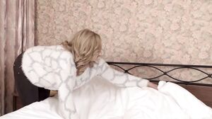 WeAreHairy - Lariona - Red Lingerie White Comforter