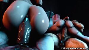 3D MILFs fucking with huge cock guys