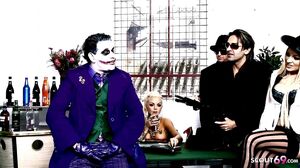 The Joker Porn Parody Group Sex with 4 perfect Teen Gir