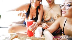 MILA GARCIA, LAURA MONROY & MIAQUEEN PLAY WITH WAX, SH