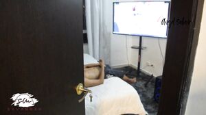 Surprising my little Stepbrother in my Room Jerking off