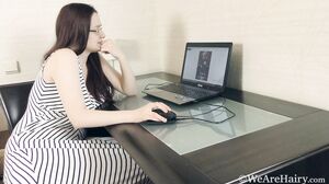 WeAreHairy - Laurel Lagne - Striped Dress Black Desk
