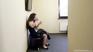 WeAreHairy - Lisa Li - Black Dress Red Panty