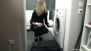 WeAreHairy - Lavatta W - Black Bra Silver Thong