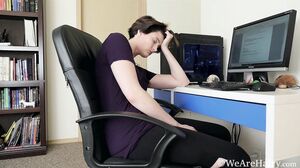 WeAreHairy - Sosha Belle - Purple Top Black Tight