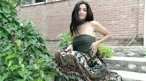 WeAreHairy - Tiffany - Purple Toy Green Dress