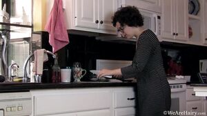 WeAreHairy - Tamar - Grey Dress Kitchen Play