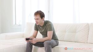 Busty blonde milf Katie Monroe bonds with her stepson by fucking him