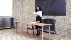 Blonde student caned and then fucked by two teachers