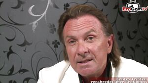 german skinny couple at amateur porn casting