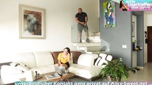 german skinny secretary get cum on glasses