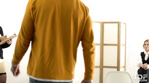 Work Group Coach Black Cock Party For Spanish Busty Bon