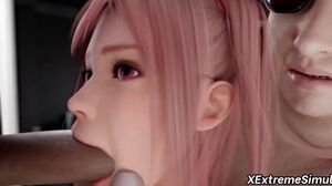 Hot ass hentai 3D teen creampie