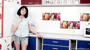 WeAreHairy - Milada - Grey Shorts Blue Blouse