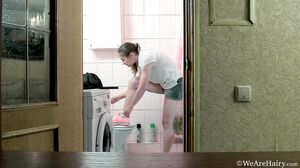 WeAreHairy - Regina - White Blouse Denim Shorts