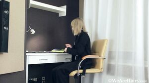 WeAreHairy - Natinella - Yellow Chair Black Suit