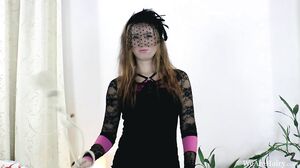 WeAreHairy - Nikky B - Black Veil Black Dress