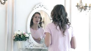 WeAreHairy - Nikky B - Pink Top Grey Shorts