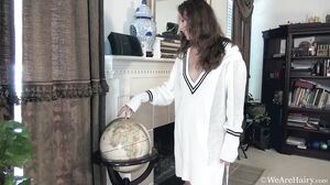 WeAreHairy - Penelope Jones - White Sweater Red Heels