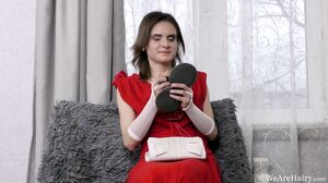 WeAreHairy - Pique Dame - Red Dress White Lingerie