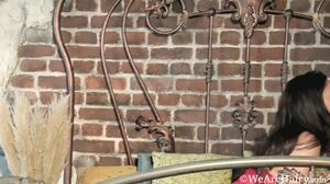 WeAreHairy - Ramira - Black Cage Red Lingerie