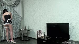 WeAreHairy - Ramira - Black Maid Blue Wall