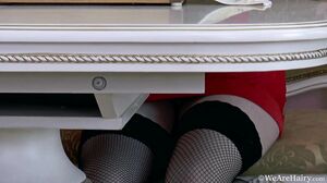 WeAreHairy - Red Bunny - Red Dress Black Lingerie