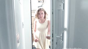 WeAreHairy - Manon - White Panty Yellow Dress