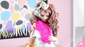 Foxy Di - Russian Cosplay Cutie Fingering Her Shaved Snatch
