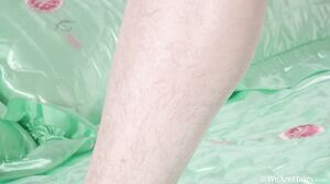 WeAreHairy - Alice Wonder - Green Bed White Stockings