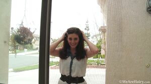 WeAreHairy - Alicia Silver - White Blouse Blue Pants