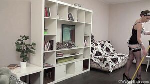 WeAreHairy - Alisa Pie - Black Maid Black Stockings